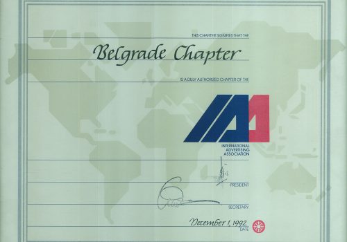 1992. Osnivanje IAA ogranka